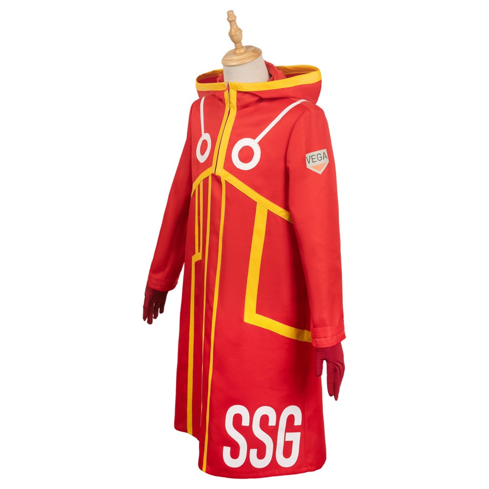 2024 Costume de cosplay Arc Egghead Monkey D. Luffy Red Future Suit pour Halloween et carnaval