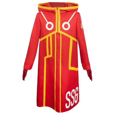 2024 Costume de cosplay Arc Egghead Monkey D. Luffy Red Future Suit pour Halloween et carnaval