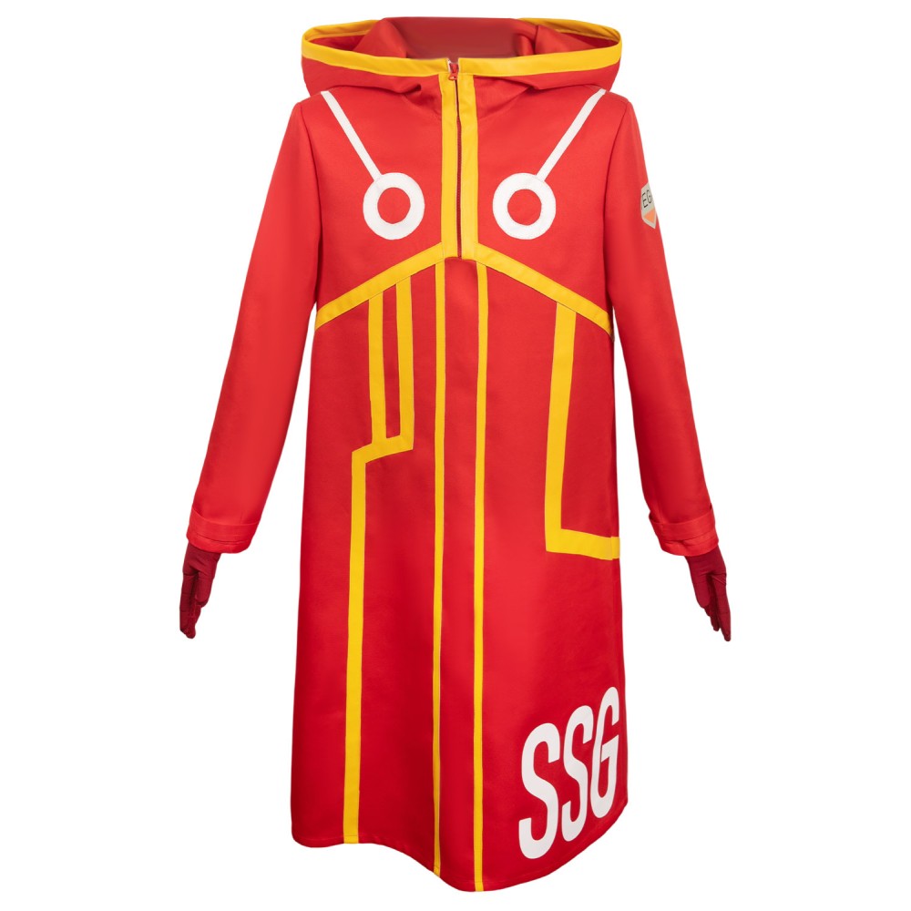2024 Costume de cosplay Arc Egghead Monkey D. Luffy Red Future Suit pour Halloween et carnaval