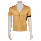 2023 Costume de cosplay de chemise jaune Roronoa Zoro pour Halloween et carnaval