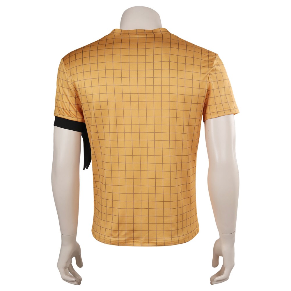 2023 Costume de cosplay de chemise jaune Roronoa Zoro pour Halloween et carnaval
