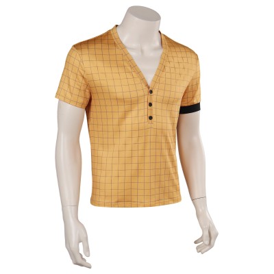 2023 Costume de cosplay de chemise jaune Roronoa Zoro pour Halloween et carnaval