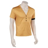 2023 Costume de cosplay de chemise jaune Roronoa Zoro pour Halloween et carnaval
