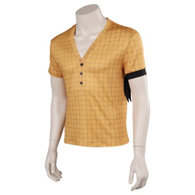 2023 Costume de cosplay de chemise jaune Roronoa Zoro pour Halloween et carnaval