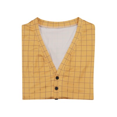 2023 Costume de cosplay de chemise jaune Roronoa Zoro pour Halloween et carnaval