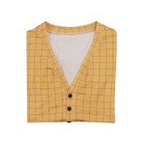 2023 Costume de cosplay de chemise jaune Roronoa Zoro pour Halloween et carnaval