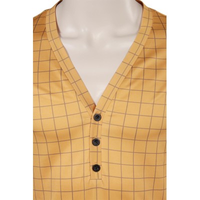 2023 Costume de cosplay de chemise jaune Roronoa Zoro pour Halloween et carnaval