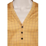 2023 Costume de cosplay de chemise jaune Roronoa Zoro pour Halloween et carnaval