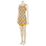 2023 Nami Robe Jaune Imprimée Costume Cosplay Tenue Halloween Carnaval