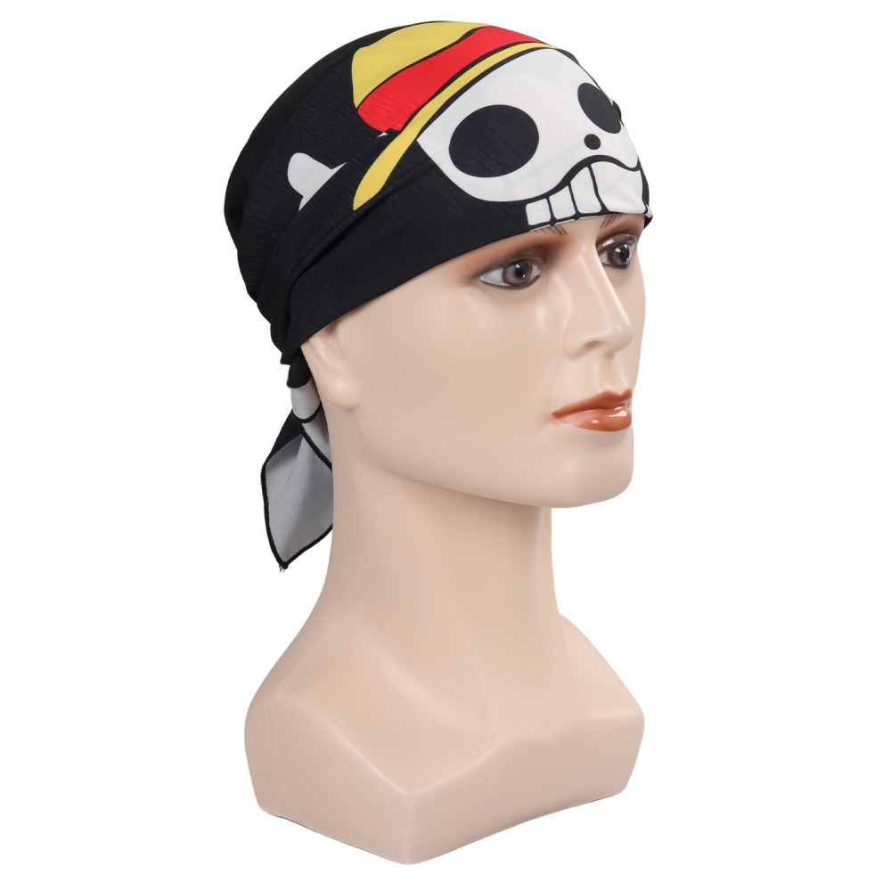 One Piece 2023 Luffy Skull Kerchief Accessories Cosplay Costume Halloween Carnival