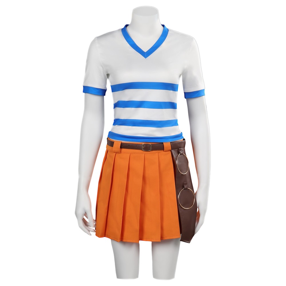 2023 Kids Girls Nami Dress Suit Cosplay Costume Halloween Carnival Outfit