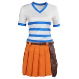 2023 Kids Girls Nami Dress Suit Cosplay Costume Halloween Carnival Outfit