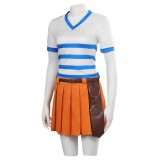2023 Kids Girls Nami Dress Suit Cosplay Costume Halloween Carnival Outfit