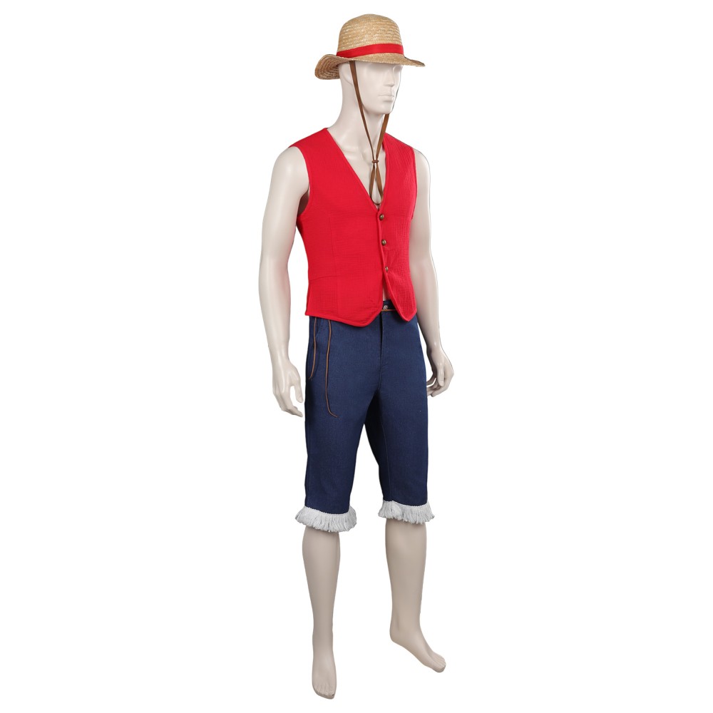 2023 Costume de Cosplay Luffy pour Enfants Kids - Tenue de Carnaval Halloween