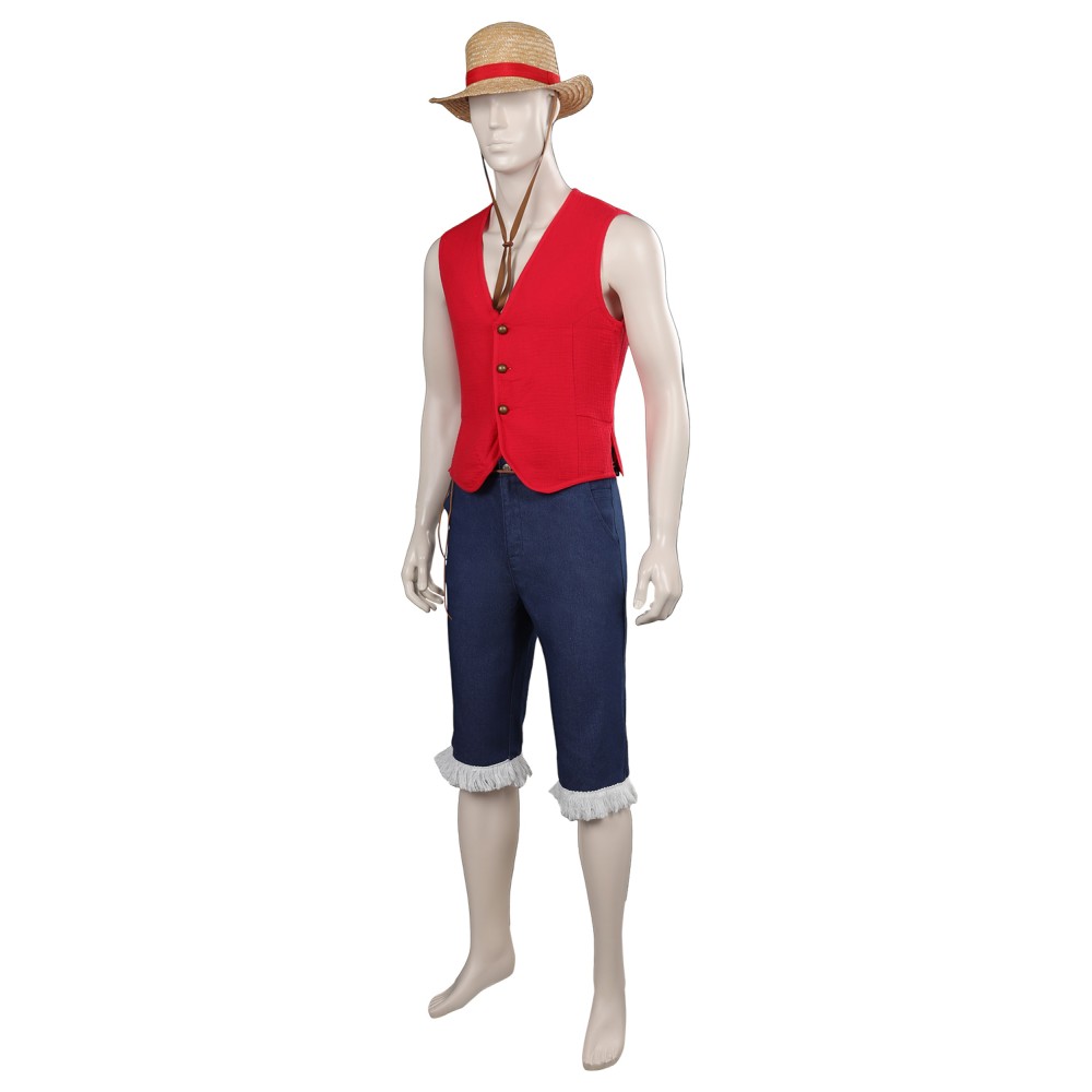 2023 Costume de Cosplay Luffy pour Enfants Kids - Tenue de Carnaval Halloween