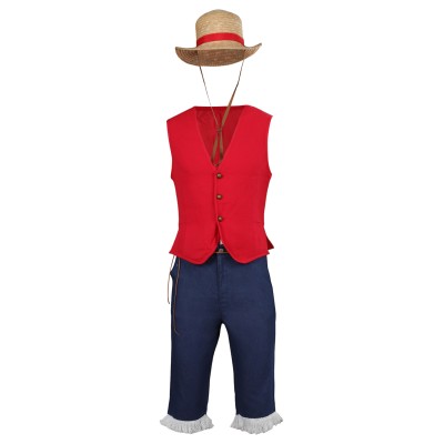 2023 Costume de Cosplay Luffy pour Enfants Kids - Tenue de Carnaval Halloween