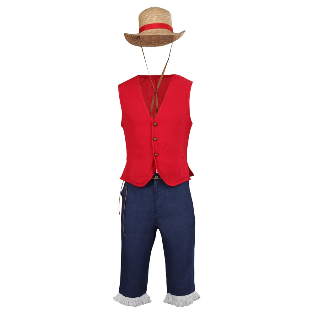 2023 Costume de Cosplay Luffy pour Enfants Kids - Tenue de Carnaval Halloween