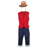 2023 Costume de Cosplay Luffy pour Enfants Kids - Tenue de Carnaval Halloween
