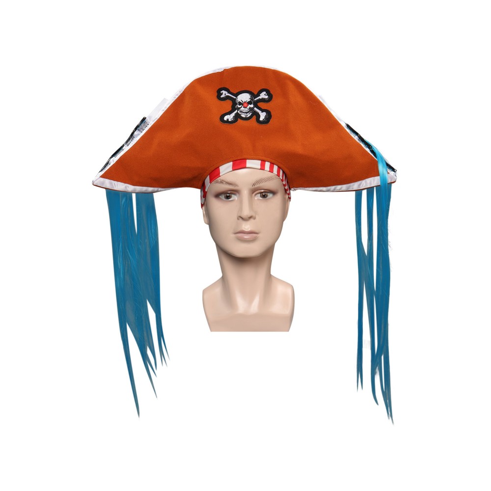 2023 Buggy Pirate Hat Cap Headgear Accessories Cosplay Costume Halloween Carnival
