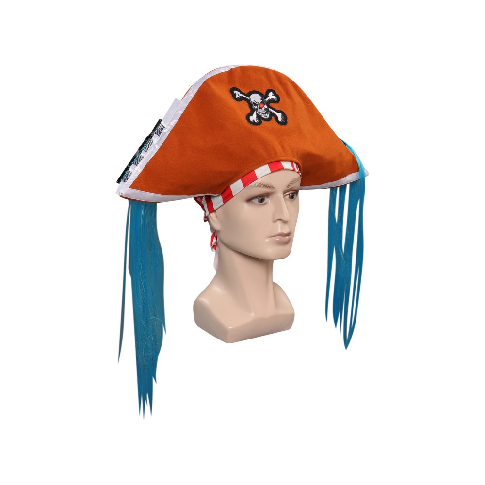 2023 Buggy Pirate Hat Cap Headgear Accessories Cosplay Costume Halloween Carnival