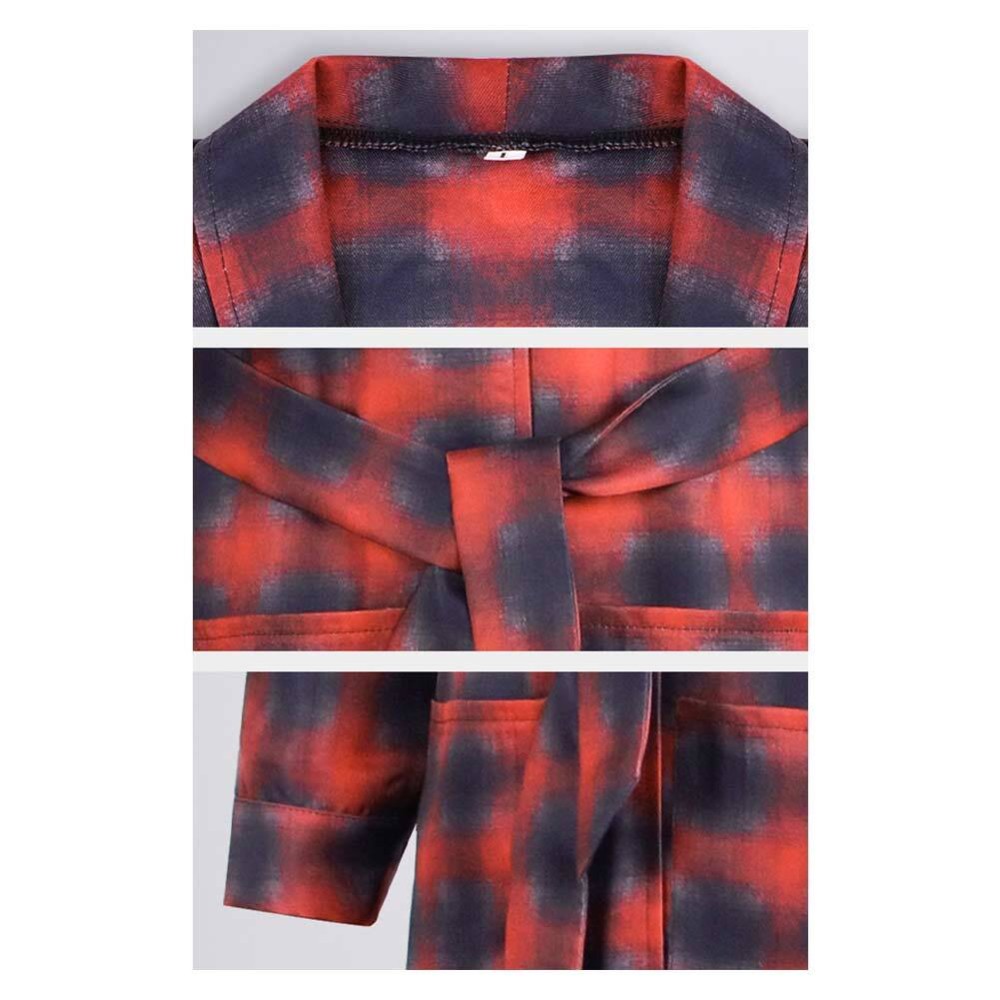 One Battle After Another Bob Men Fannel Sleepwear Bathrobe Party Cosplay Costume Halloween Carnival