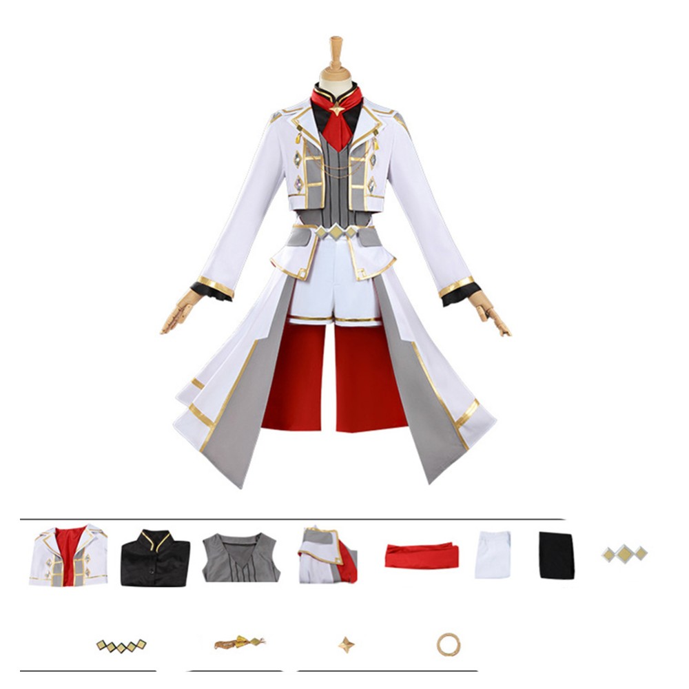 Oguri Cap Costume de Cosplay de Joli Costume Blanc Tenue de Halloween Carnaval
