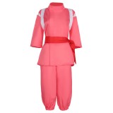 Ogino Chihiro Femme Costume de Cosplay Rose Costume de Halloween Carnaval