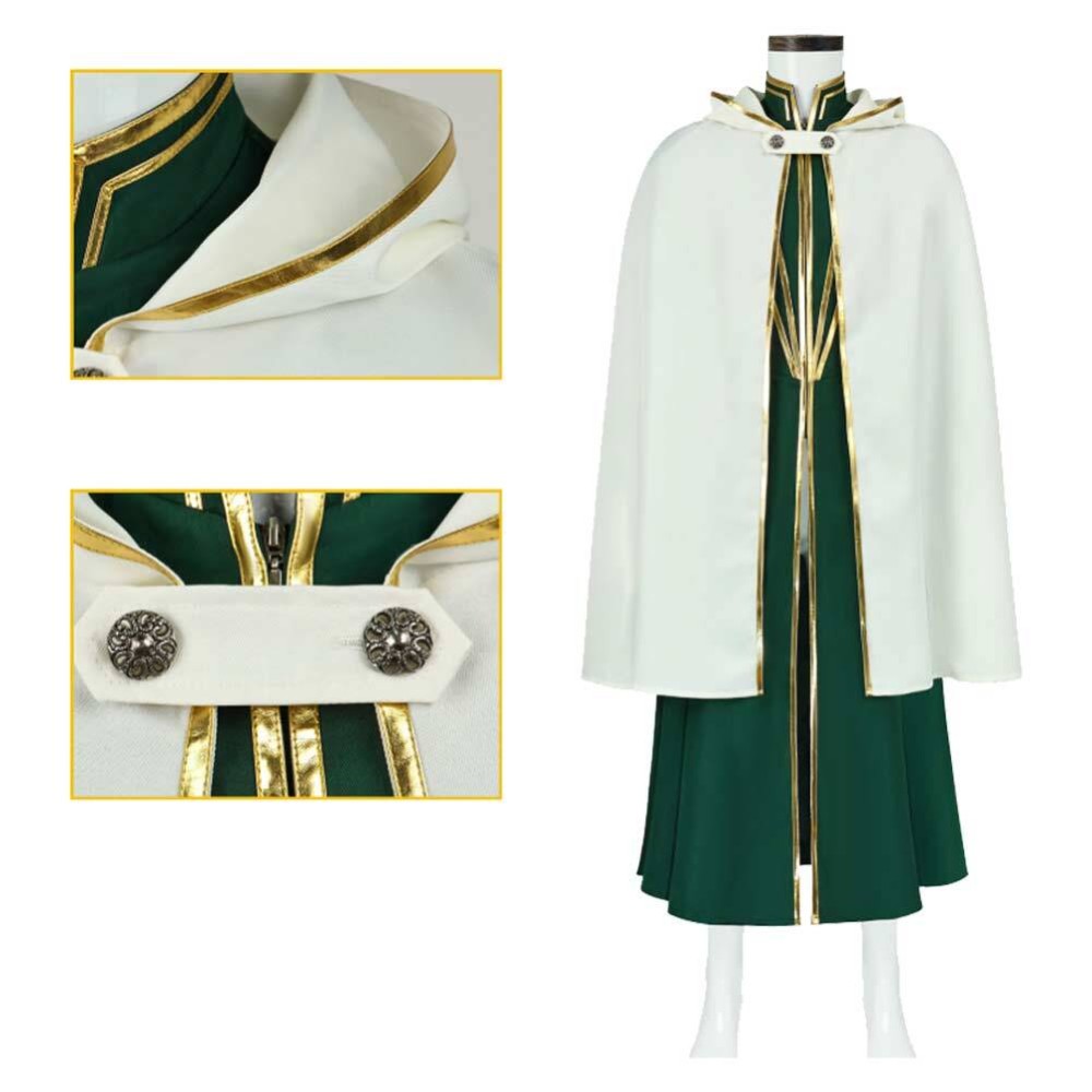 Octopath Traveler Temenos Mistral Green Rope Cosplay Costume Halloween Carnival Outfit