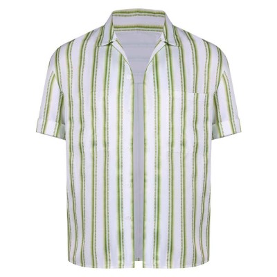 Obsession Bear Green Striped Shirt Cosplay Costume Halloween Carnival Outfit