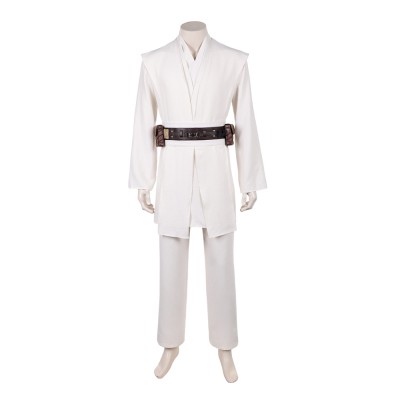 Costume de cosplay blanc d'Obi-Wan Kenobi pour Halloween et carnaval