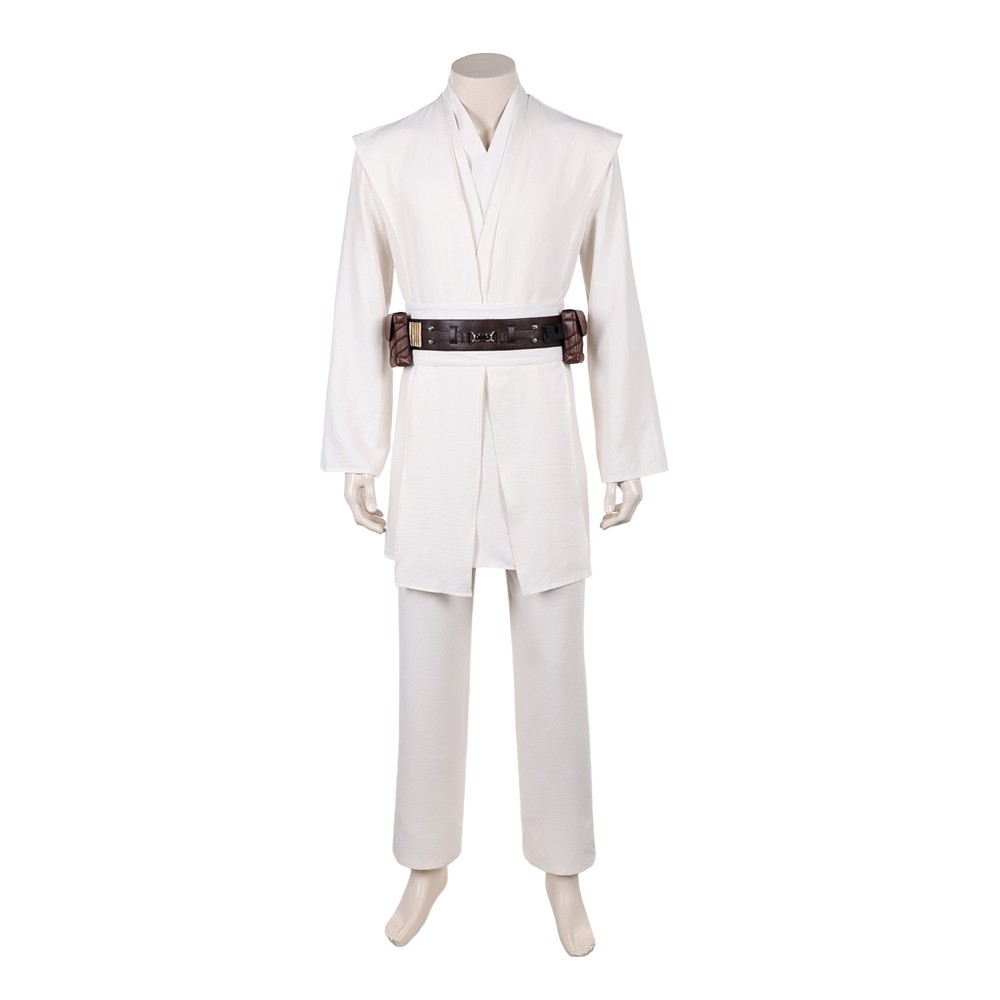 Costume de cosplay blanc d'Obi-Wan Kenobi pour Halloween et carnaval