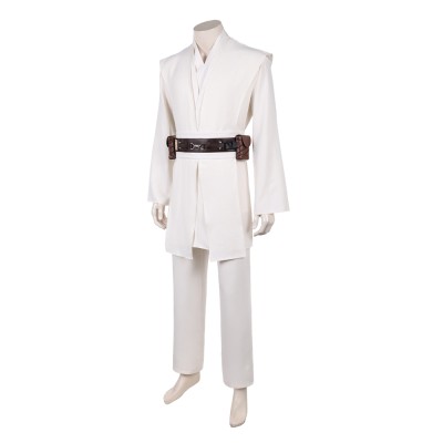 Costume de cosplay blanc d'Obi-Wan Kenobi pour Halloween et carnaval