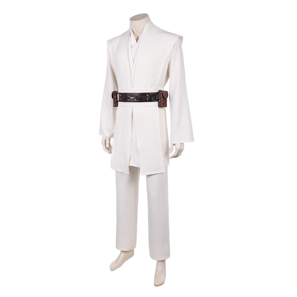 Costume de cosplay blanc d'Obi-Wan Kenobi pour Halloween et carnaval