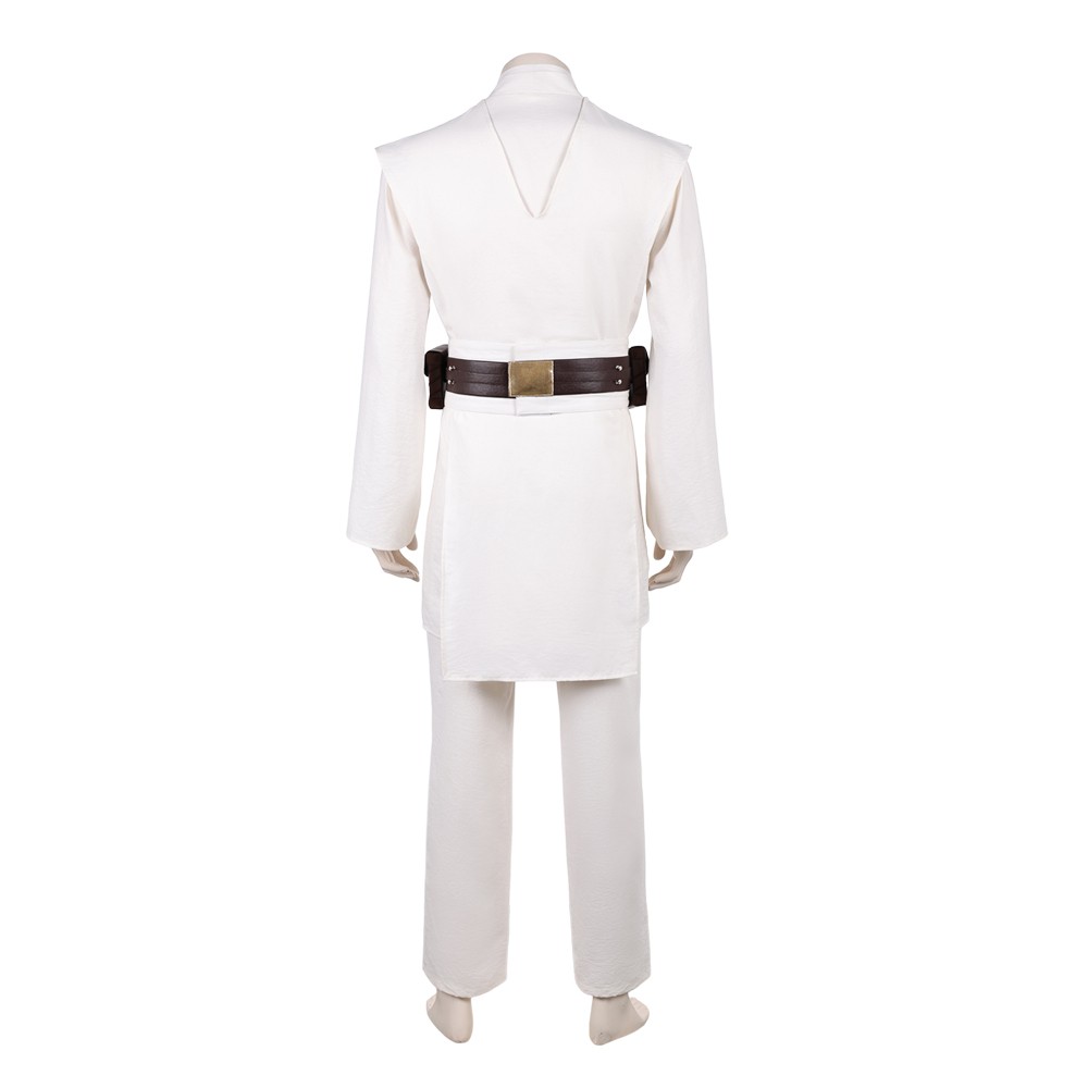 Costume de cosplay blanc d'Obi-Wan Kenobi pour Halloween et carnaval