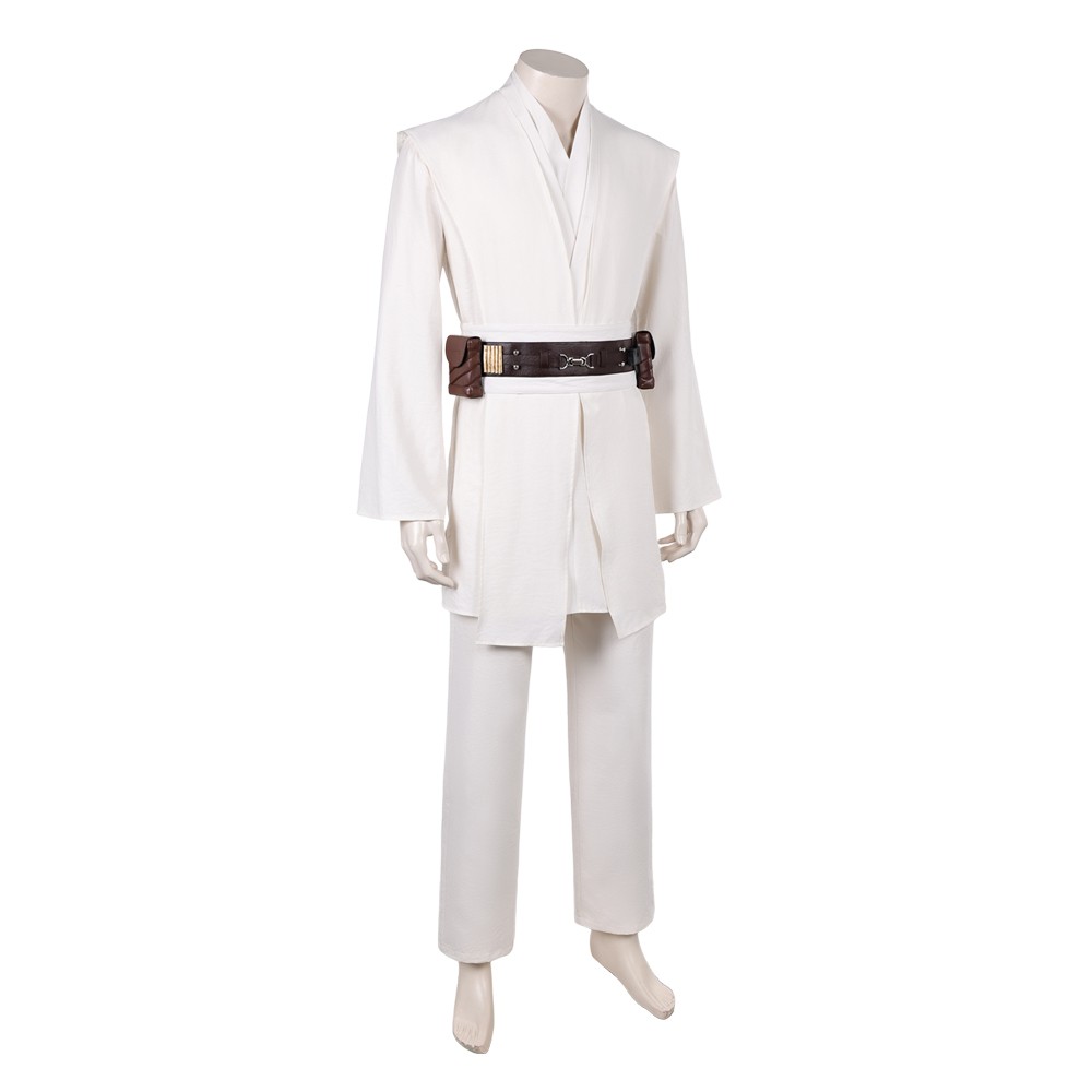 Costume de cosplay blanc d'Obi-Wan Kenobi pour Halloween et carnaval