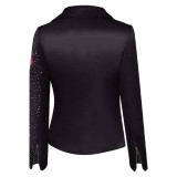 O'Dessa Odessa Black Jacket Cosplay Costume Halloween Carnival Outfit