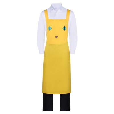 Nyaight of the Living Cat A Le Men Yellow Top Pants Apron Party Cosplay Costume Halloween Carnival