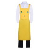 Nyaight of the Living Cat A Le Men Yellow Top Pants Apron Party Cosplay Costume Halloween Carnival
