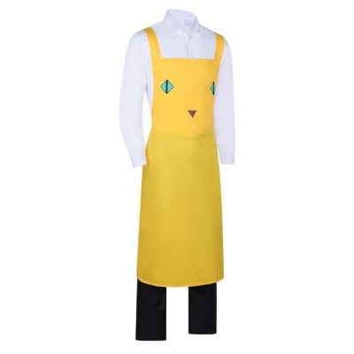 Nyaight of the Living Cat A Le Men Yellow Top Pants Apron Party Cosplay Costume Halloween Carnival