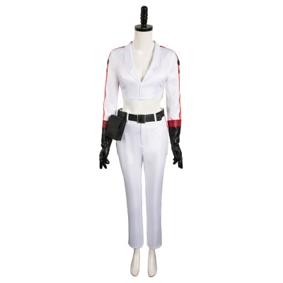 Nuka Cola Girl Women White Set Suit Apocalypse Cosplay Costume Halloween Carnival Outfit