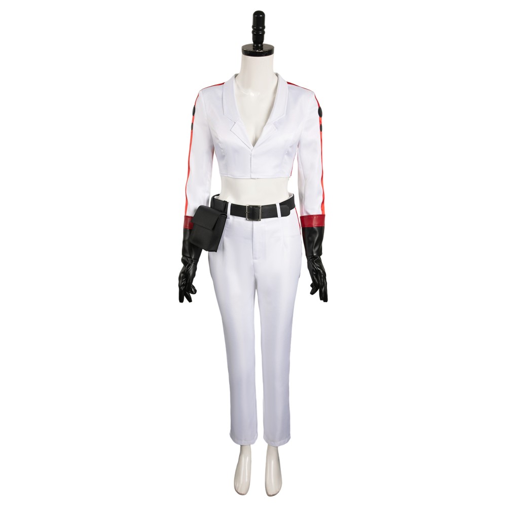 Nuka Cola Girl Femme Ensemble Blanc Costume Cosplay Apocalypse Halloween Carnaval