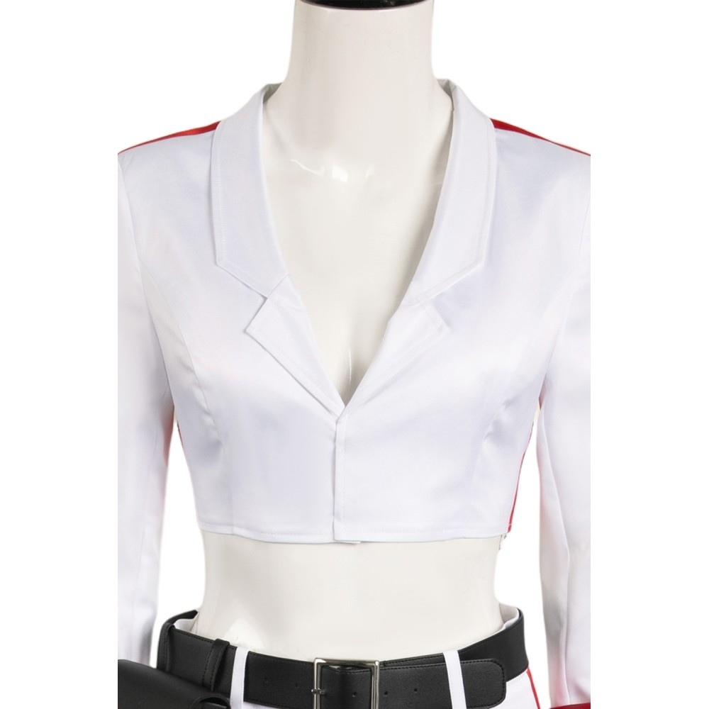 Nuka Cola Girl Femme Ensemble Blanc Costume Cosplay Apocalypse Halloween Carnaval