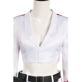 Nuka Cola Girl Femme Ensemble Blanc Costume Cosplay Apocalypse Halloween Carnaval