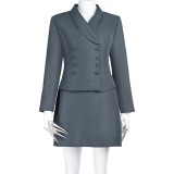 Costume de cosplay Nosferatu Lucy Harker en uniforme gris pour Halloween et carnaval