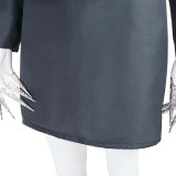 Costume de cosplay Nosferatu Lucy Harker en uniforme gris pour Halloween et carnaval