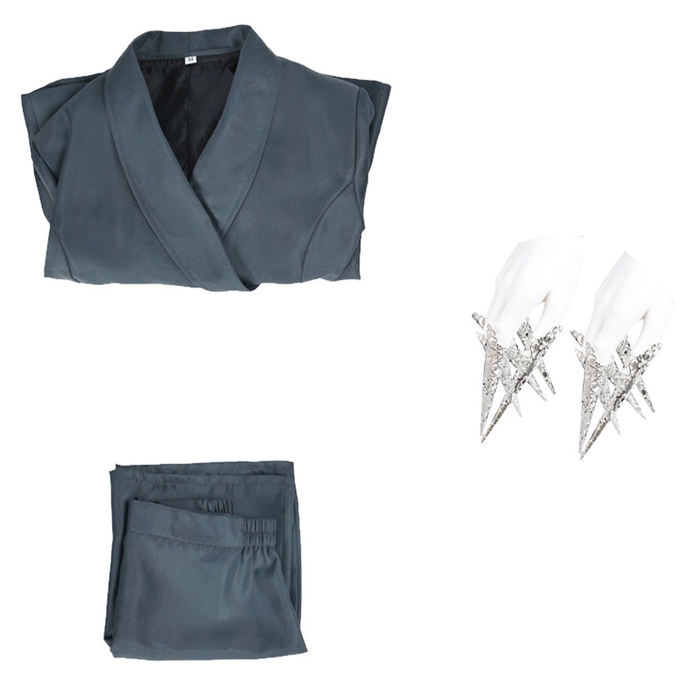 Costume de cosplay Nosferatu Lucy Harker en uniforme gris pour Halloween et carnaval