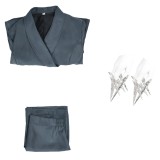 Costume de cosplay Nosferatu Lucy Harker en uniforme gris pour Halloween et carnaval
