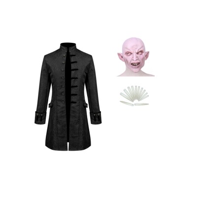 Nosferatu 2024 Count Orlok Vampire Coat Suit Cosplay Costume Halloween Carnival Outfit