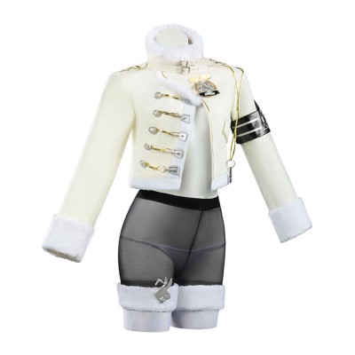 Nikke Déesse de la Victoire Blanc Femme Costume de Cosplay Uniforme Blanc Tenue de Halloween Carnaval