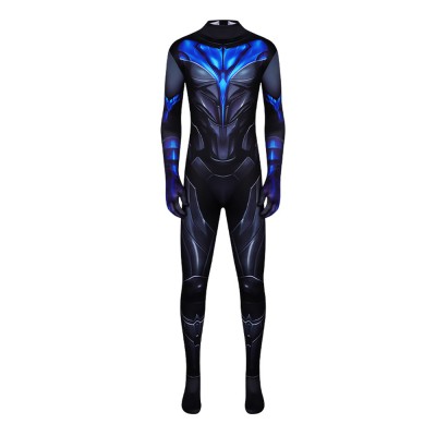 Nightwing Classic Blue Battle Cosplay Costume Halloween Carnival Outfit